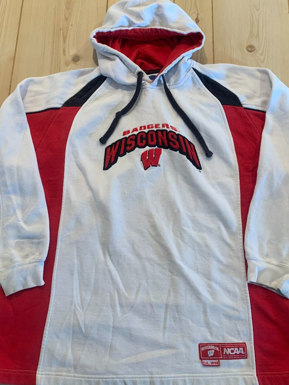 Vintage Y2K Wisconsin Badgers NCAA College University Sportswear Hoodie Size XL